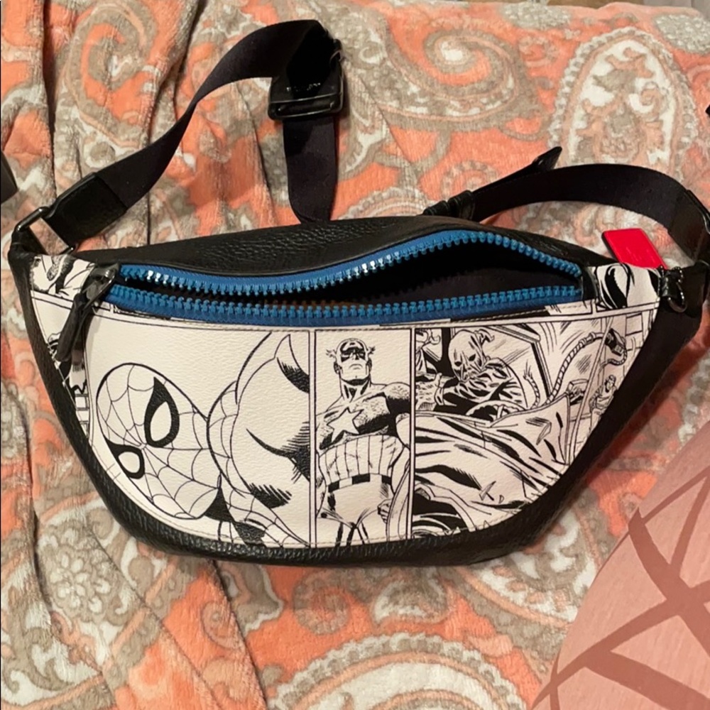 Coach Marvel Warren Belt Bag With Comic Book Print